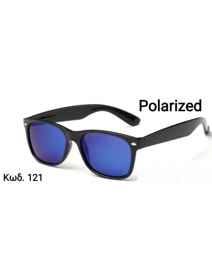 Γυαλιά Ηλίου Με Μαύρο Σκελετό Και Μπλε Polarized Φακούς 